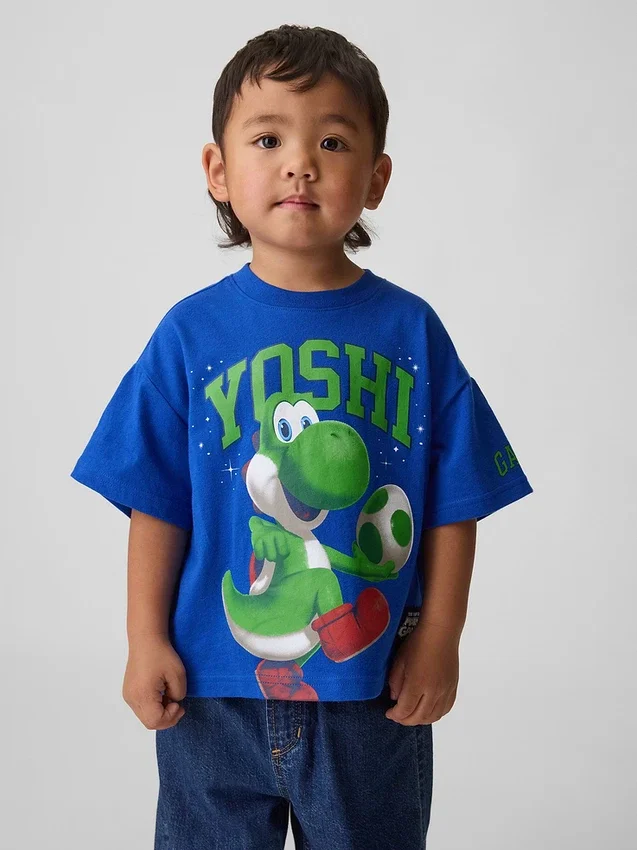 Peuter Super Mario oversized T-shirt met print