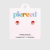 Pierced Co aardbeienjam-oorbellen met schroefsluiting