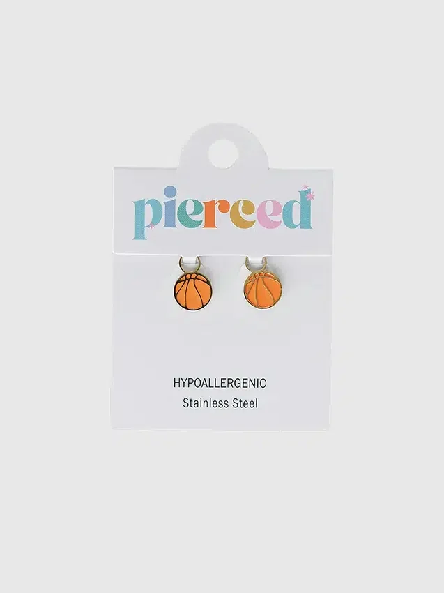 Pierced Co basketbalbedeltje voor huggie-oorbellen