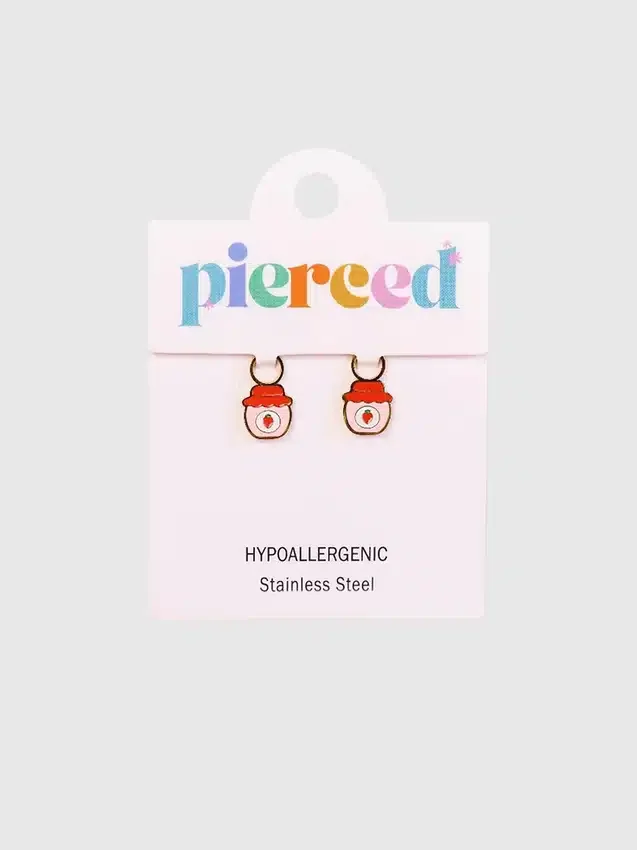 Pierced Co-bedeltjes in de vorm van aardbeienjam voor huggie-oorbellen