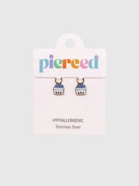 Pierced Co-bedeltjes in de vorm van bosbessen voor huggie-oorbellen