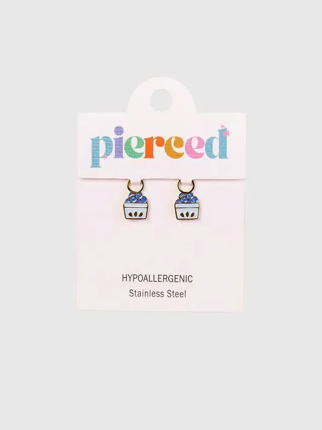 Pierced Co-bedeltjes in de vorm van bosbessen voor huggie-oorbellen