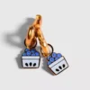 Pierced Co-bedeltjes in de vorm van bosbessen voor huggie-oorbellen