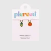 Pierced Co-bedeltjes in de vorm van een erwtenpeul en tomaat voor Huggie-oorbellen