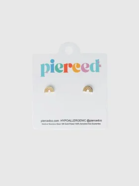 Pierced Co Classic Rainbow Screwback-oorbellen