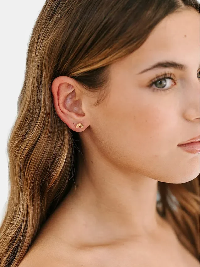 Pierced Co Classic Rainbow Screwback-oorbellen