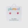 Pierced Co felroze bloemoorbellen met schroefsluiting