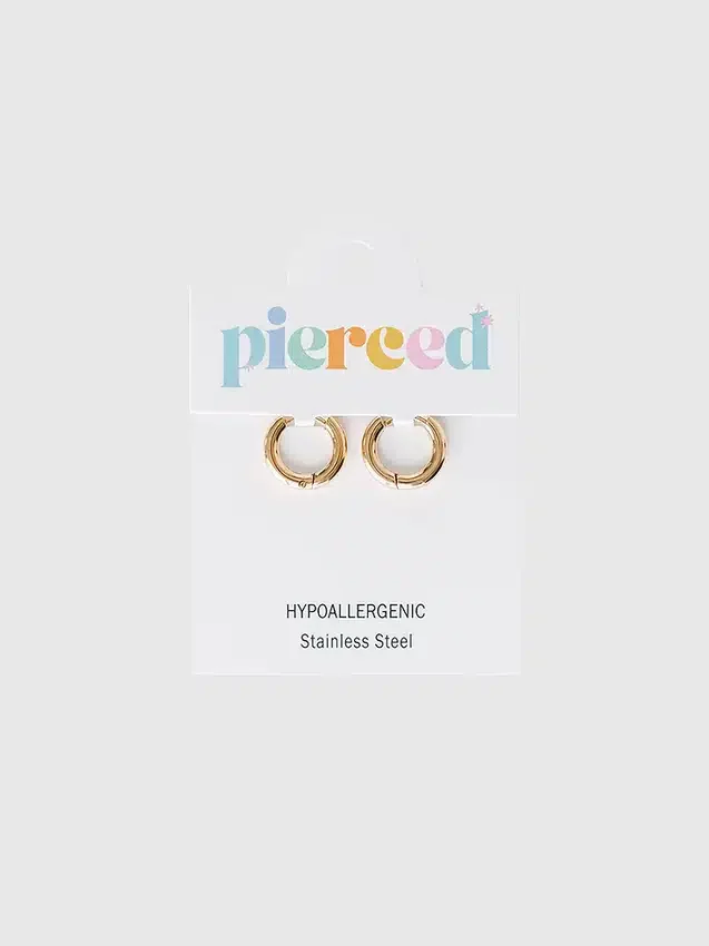 Pierced Co gouden 8 mm huggie-oorbellen