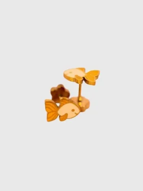 Pierced Co goudvis-oorbellen met schroefsluiting