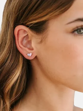 Pierced Co Hart Duo-oorbellen met schroefsluiting