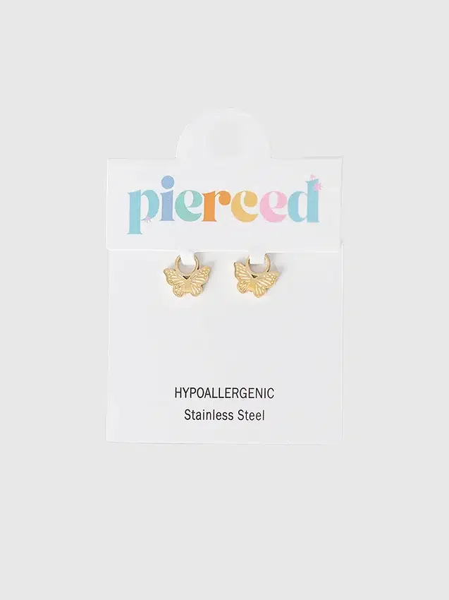 Pierced Co klassieke vlinderbedel voor huggie-oorbellen