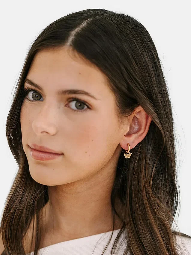 Pierced Co klassieke vlinderbedel voor huggie-oorbellen