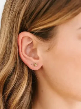 Pierced Co Kleine klassieke bloemoorbellen met schroefsluiting