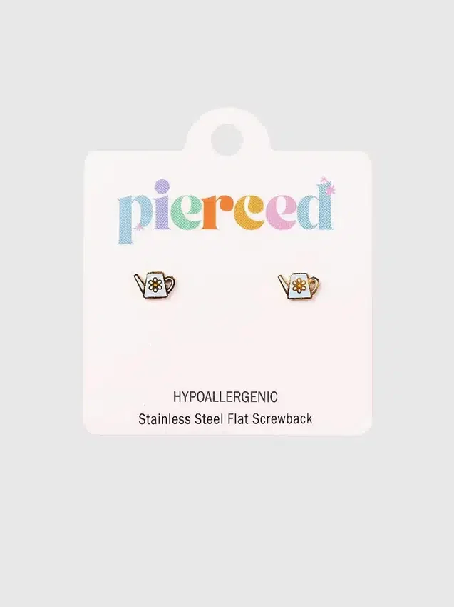 Pierced Co-oorbellen met schroefsluiting in de vorm van een gieter