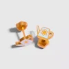 Pierced Co-oorbellen met schroefsluiting in de vorm van een gieter