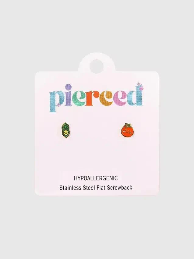 Pierced Co Pea Pod / Tomato oorbellen met schroefsluiting