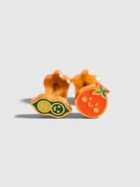 Pierced Co Pea Pod / Tomato oorbellen met schroefsluiting