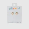 Pierced Co perzikkleurig hartje als bedeltje voor huggie-oorbellen