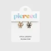 Pierced Co roze strikbedeltje voor huggie-oorbellen