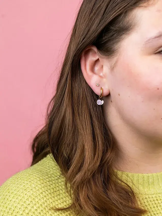 Pierced Co-slakkenbedeltjes voor huggie-oorbellen