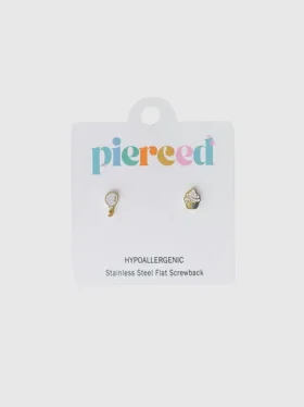 Pierced Co verjaardagsfeestje oorbellen met schroefsluiting