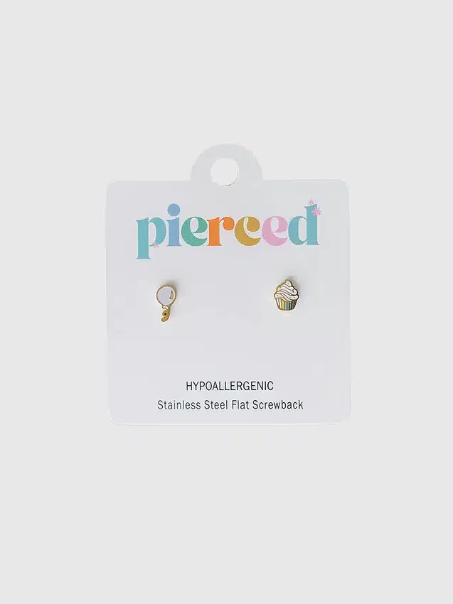 Pierced Co verjaardagsfeestje oorbellen met schroefsluiting
