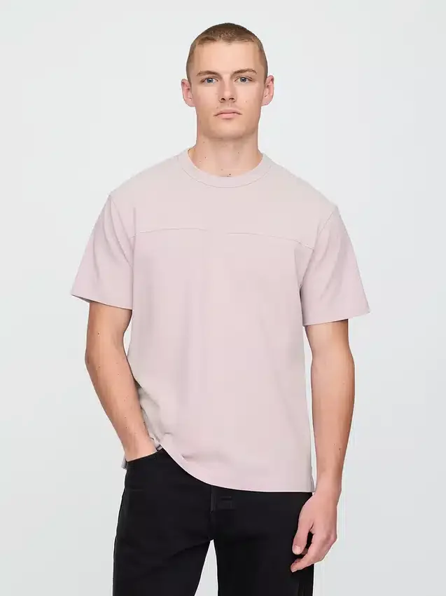 Piqué T-shirt met losse pasvorm