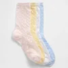 Pointelle-crew-sokken voor kinderen (4-pack)