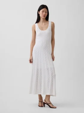 Pointelle maxi-jurk