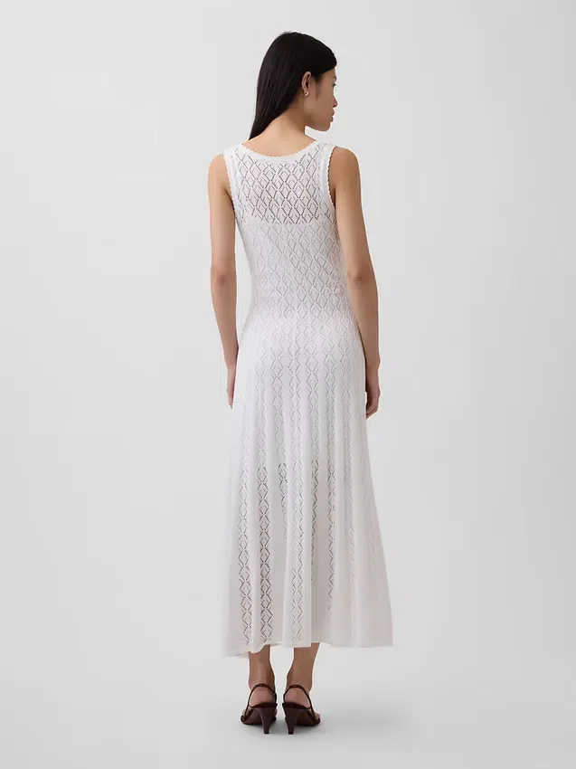 Pointelle maxi-jurk