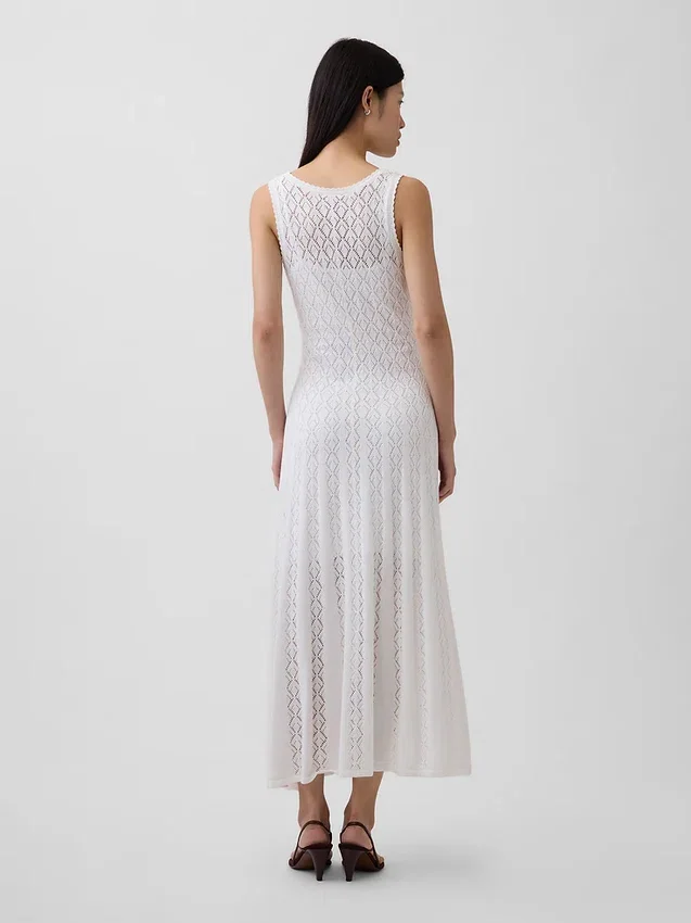 Pointelle maxi-jurk
