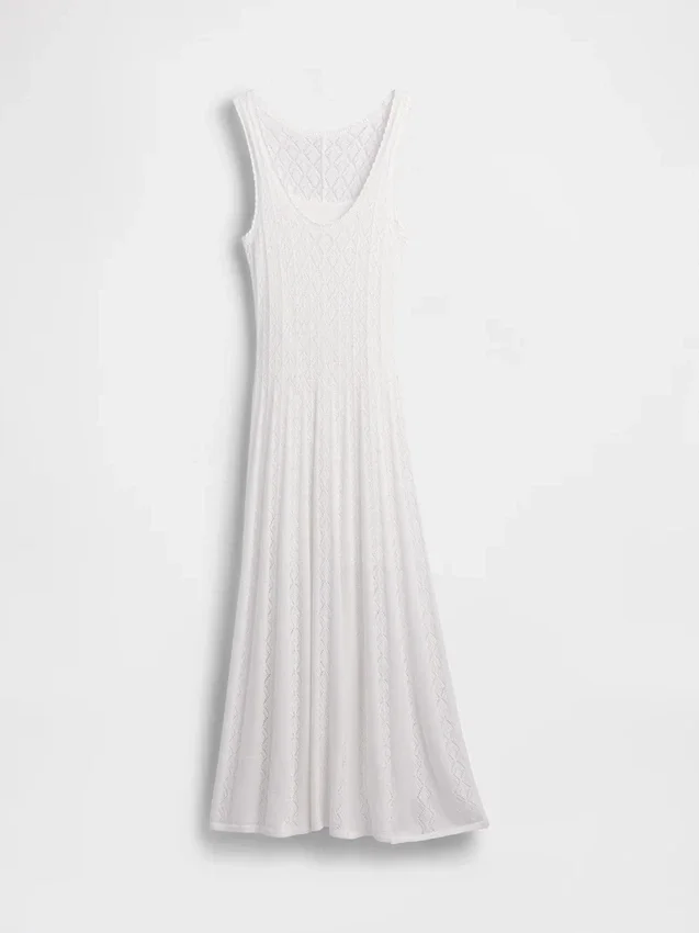 Pointelle maxi-jurk