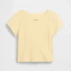Pointelle-rib-T-shirt voor Baby & Peuter