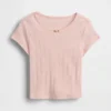 Pointelle-rib-T-shirt voor Baby & Peuter
