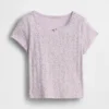 Pointelle-rib-T-shirt voor Baby & Peuter