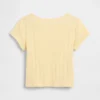 Pointelle-rib-T-shirt voor Baby & Peuter