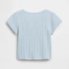 Pointelle-rib-T-shirt voor Baby & Peuter