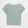 Pointelle-rib-T-shirt voor Baby & Peuter