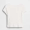 Pointelle-rib-T-shirt voor Baby & Peuter