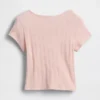 Pointelle-rib-T-shirt voor Baby & Peuter