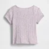Pointelle-rib-T-shirt voor Baby & Peuter