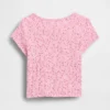Pointelle-rib-T-shirt voor Baby & Peuter