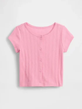 Pointelle-ribtop voor Baby & Peuter