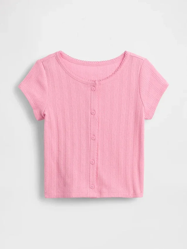 Pointelle-ribtop voor Baby & Peuter