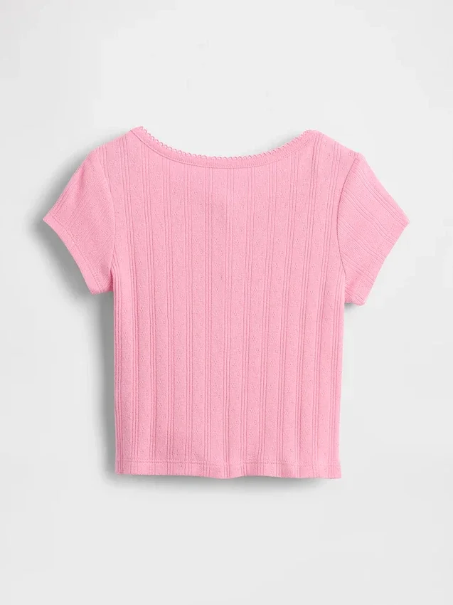Pointelle-ribtop voor Baby & Peuter
