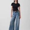 Pointelle T-shirt met ronde hals