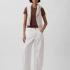 Pointelle T-shirt met ronde hals