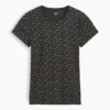 Pointelle T-shirt met ronde hals
