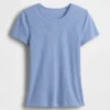 Pointelle T-shirt met ronde hals