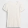 Pointelle T-shirt met ronde hals
